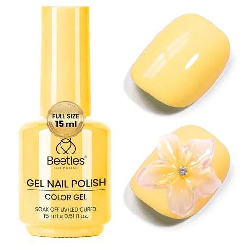 Miniatura 92 de Beetles - Esmalte de uñas de gel verde luminoso que brilla en la oscuridad, esmalte de uñas de gel que se absorbe con lámpara LED UV, arte de uñas
