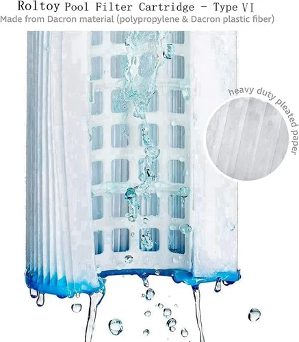 Miniatura 7 de Filtro de piscina VI para filtros de bañera de hidromasaje Saluspa Cartucho de repuesto de bomba tipo VI, filtros de bañera de hidromasaje VI