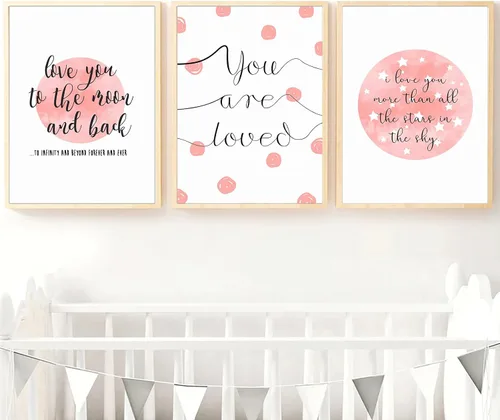 Miniatura 9 de Juego de 3 lienzos de arte de pared de lazo rosa de cerezo rosa para decoración de pared femenina, lazos de acuarela, decoración de pared
