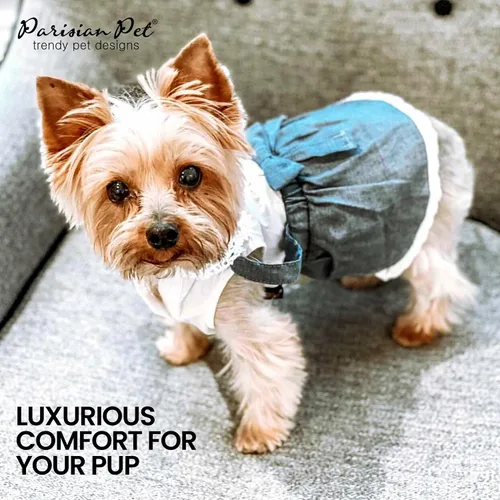 Miniatura 5 de Parisian Pet Chambray - Vestido para perro - Ligero sin mangas para perro, niña, talla XS Chambray en general