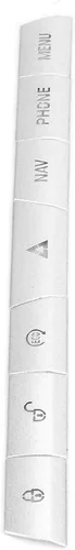 Miniatura 6 de Fydun Ajuste interior 7 unids multimedia panel botón cubierta etiqueta engomada aleación de aluminio plateado apto para Xf 2012‑2015