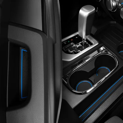 Miniatura 8 de CupHolderHero Compatible con accesorios Toyota Tundra 2014-2021 - Insertos de portavasos antideslizantes antipolvo, tapetes para consola central