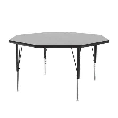 Miniatura 62 de Correll Mesa de Actividades Rectangular para Aula de 24"x36", Altura Ajustable (19"-29"), Granito Negro Laminado Térmico Fusionado Duradero