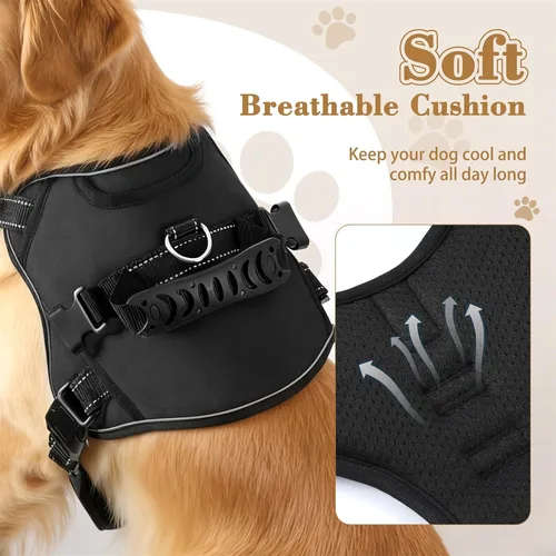 Miniatura 2 de Arnés de elevación para perros NOYAL para mascotas mayores y lesionadas – Arnés de soporte de cuerpo completo con malla transpirable, asistencia