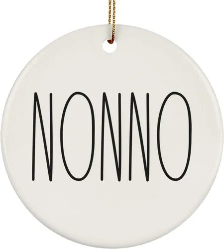 Miniatura 8 de Adorno familiar de Navidad, regalos de hija, hijo, adorno de círculo de cerámica de 3 pulgadas para colgar en el árbol – Día de la Madre