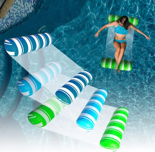 Miniatura 8 de Flotadores inflables para piscina, hamaca de agua de tamaño adulto, balsas de piscina, sillas flotantes, flotadores de piscina multiusos 4 en 1