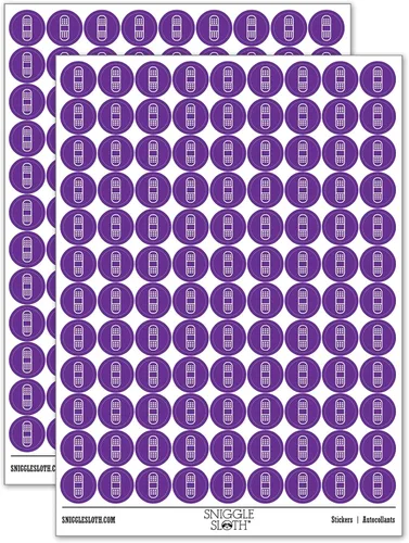 Miniatura 4 de Vendaje de lesiones médicas más de 200 calcomanías redondas - acabado mate - tamaño de 0.50 pulgadas - naranja