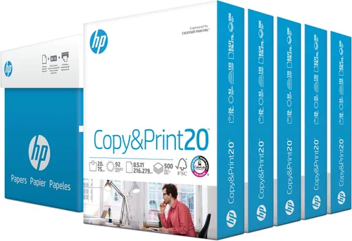 Miniatura 10 de Papeles para impresora HP Papel de 8.5 x 11 Copia e impresión 20 lb Paquete de 6 - 2,400 hojas Brillo 92 Fabricado en Estados Unidos