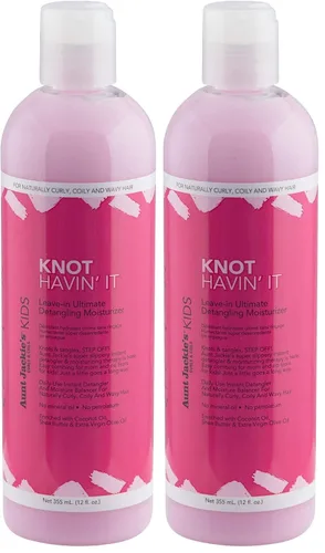 Miniatura 6 de Aunt Jackie's Kids Knot Havin' It - Hidratante desenredante definitivo para cabello naturalmente rizado, rizado y ondulado, 12 onzas