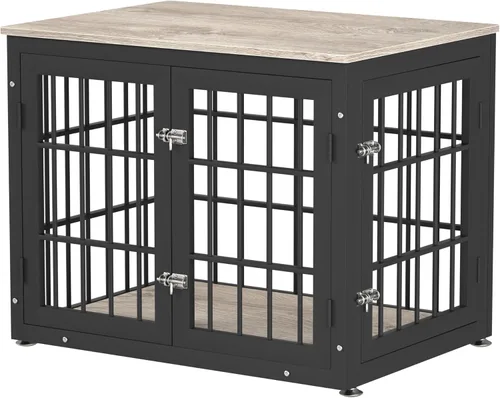 Miniatura 28 de rehomerance Mueble de jaula de perro resistente de 26 pulgadas para perros pequeños, mesa auxiliar decorativa para casa de mascotas, muebles