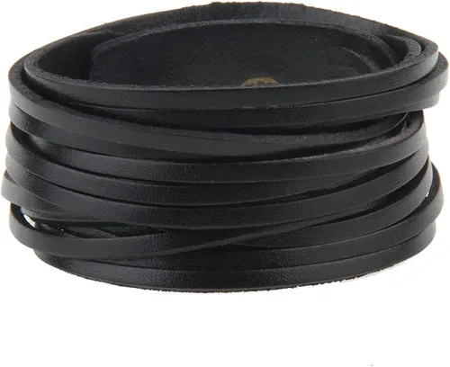 Miniatura 4 de GelConnie - Brazalete de piel, brazaletes trenzados punk, pulseras rock de piel, brazaletes góticos con correa ajustable, para hombre, mujer.