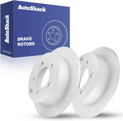 AutoShack 10.31" (262 mm) Rotores de Freno Traseros Sólidos Recubiertos de Reemplazo para 2010-2013 Kia Soul 2010-2013 Kia Forte Juego de 2 Piezas