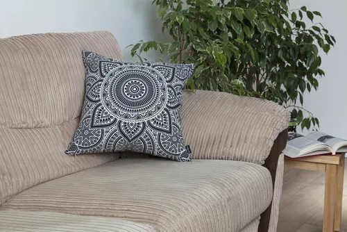 Miniatura 6 de TreeWool - Juego de 2 fundas para almohadas decorativas, diseño caleidoscopio, almohadas de cojín, cubierta deslizante para almohada y para el sofá
