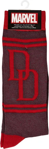 Miniatura 6 de HYP Socks Calcetines altos Marvel Daredevil Double D Symbol, negro, talla única, Negro