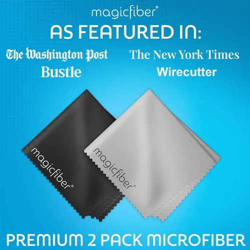 Miniatura 3 de MagicFiber Paños de limpieza de microfibra, paquete de 2 – Paño premium para gafas, lentes, pantallas y más