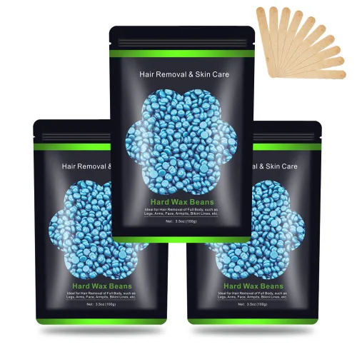 Miniatura 22 de Cuentas de cera para depilación de 10.5 oz (300 g), granos de cera dura para piel sensible brasileña, cara, bikini, cejas, piernas, sin dolor para 3