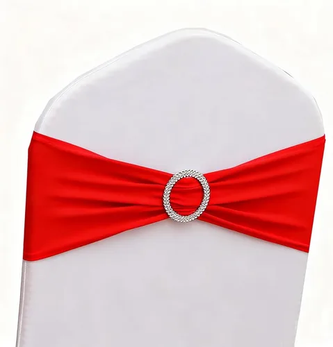 Miniatura 24 de Bandas para Sillas Azul Bebé Paquete de 100, Bandas para Sillas de Spandex Azul Claro para Boda Fiesta Cumpleaños Fundas de Sillas Plegables