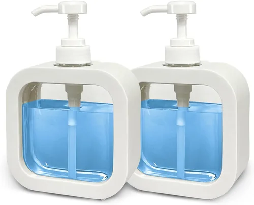 Miniatura 7 de Dispensador de jabón de manos para baño, dispensador moderno de jabón para platos para fregadero de cocina, recipiente de jabón líquido con bomba