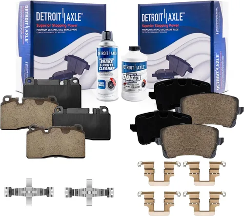 Miniatura 17 de Detroit Axle - Pastillas de Freno Delantero Izquierdo Reemplazo de Pinza de Disco para Dodge Ram 1500 Dakota Mitsubishi Raider - Juego de 3 piezas