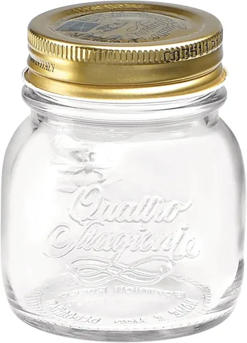 Miniatura 11 de Bormioli Rocco Quattro Stagioni Frasco Mason Transparente Hermético, 8.5 Oz. Hecho de Vidrio Duradero Apto para Alimentos, Fabricado en Italia.