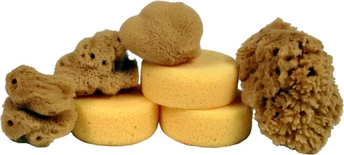 Creative Hobbies® Esponjas de seda sintética y natural para pintura, manualidades, cerámica, cerámica y más, paquete económico de 7 esponjas