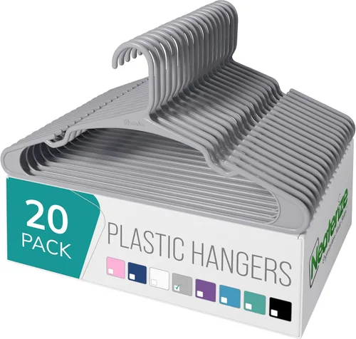 Miniatura 15 de NEATERIZE Ganchos para Colgar Ropa 50 Pack Azul - Ganchos de Plástico - Percheros de Ropa