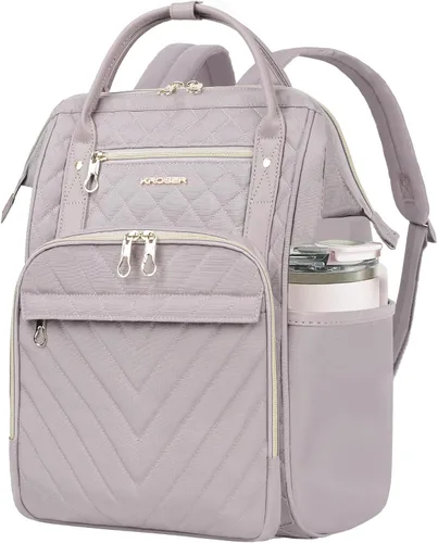 Miniatura 12 de KROSER Mochila para Laptop de 17" Elegante Mochila Repelente al Agua Mochila Casual Universitaria de Día con Puerto USB Bolsa de Trabajo de Viaje