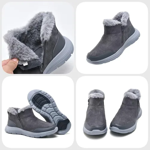 Miniatura 5 de TIOSEBON Botas de invierno con forro de piel para mujer, antideslizantes, resistentes