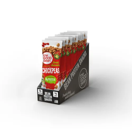 Miniatura 8 de The Good Bean Garbanzos crujientes – Sweet Sriracha – (paquete de 10) paquete de 1.4 onzas – Frijoles de garbanzos tostados – Snack vegano con buena