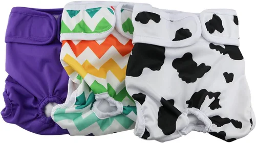 Pañal para perros femeninos, reutilizable, lavable, duradero, absorbente, pañales, pantalones l2