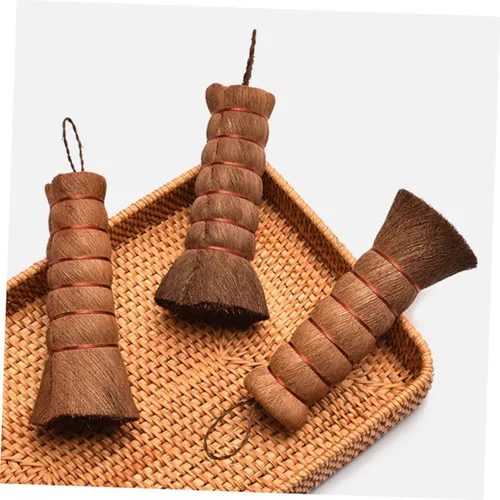 Miniatura 9 de Healeved Cepillo para bandeja de té de pelo marrón, mini cepillo para platos, batidor de té, matcha, batidor, olla, fregador, cepillo para lavar
