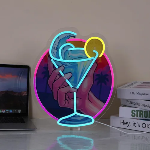 Miniatura 16 de Adorable letrero de neón de helado LED para decoración de pared, luz USB y batería para habitación de niños, dormitorio, sala de juegos, regalo