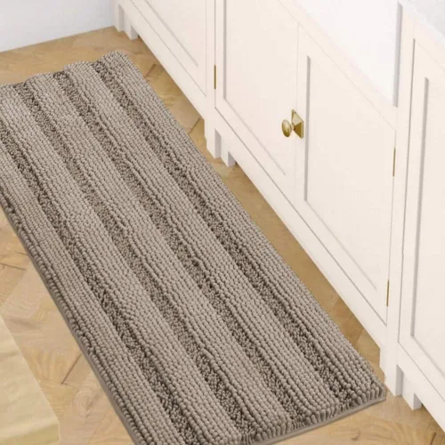Miniatura 60 de H.VERSAILTEX - Alfombras de baño, juego de 2 piezas, alfombra de contorno para baño, juego de alfombras para inodoro, alfombra antideslizante