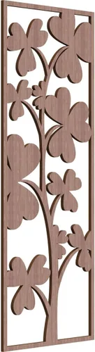 Miniatura 102 de 9 3/8 pulgadas de ancho x 24 3/8 pulgadas de alto x 1/4 pulgadas de alto, Bradford Paneles de pared decorativos de madera de calado, roble rojo rojo