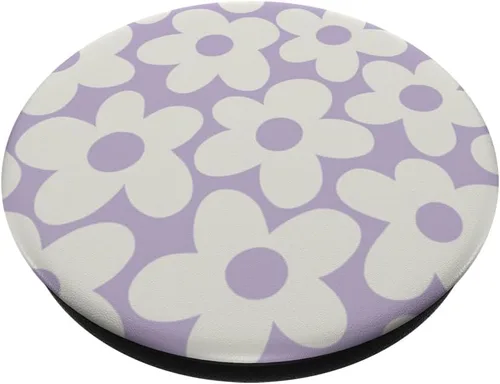 Miniatura 2 de PopSockets PopGrip para mujer, diseño de flores estéticas, diseño floral, retro, con margaritas