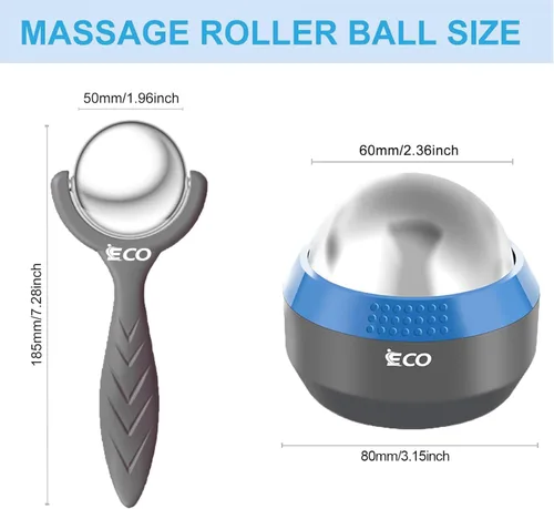 Miniatura 7 de iECO Cryosphere Cold Massage Roller Ball – Frío y caliente para tejido profundo y alivio del dolor muscular, rigidez y estrés, cuerpo, cuello