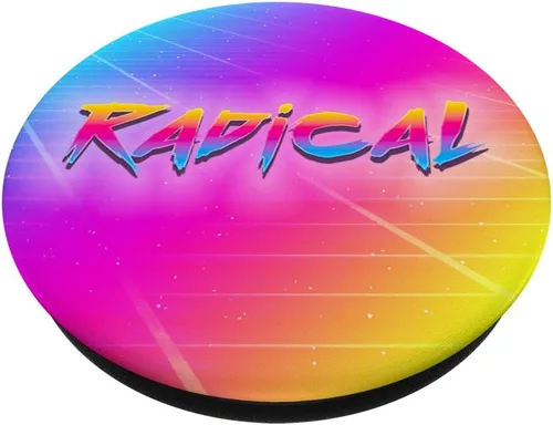 Miniatura 2 de Radical Retro 80s 90s Vintage Neon Outrun Synthwave - PopSockets Grip and Stand for Phones and Tablets