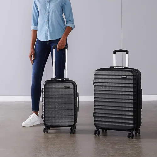 Miniatura 6 de Tienda Basics Equipaje de maleta expandible con ruedas rígidas Negro Spinner