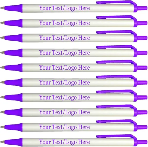 Miniatura 12 de SyPen Bolígrafos personalizados con tu logotipo o texto personalizado, paquete de 300 unidades a granel para negocios, fiestas y eventos, bolígrafos