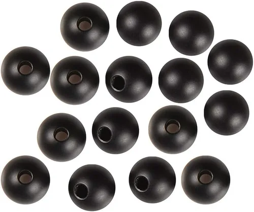 Miniatura 2 de Cuentas sueltas de gemas naturales redondas de 0.039 pulgadas de ónix negro de 0.039 pulgadas para hacer joyas y hacer bricolaje Agujero grande