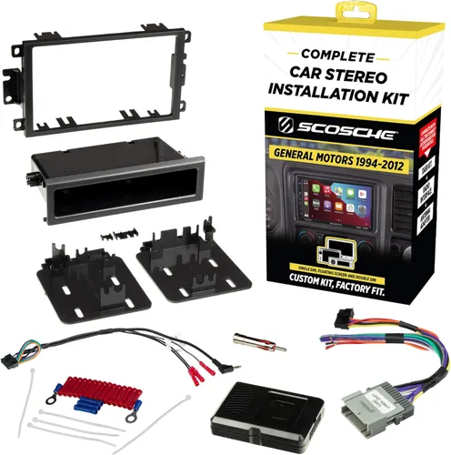 Miniatura 4 de Scosche GMT2049AB Kit de tablero de instalación de radio de bolsillo doble DIN o DIN simple compatible con vehículos GM seleccionados 1994-12