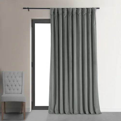 Miniatura 18 de HPD Half Price Drapes Cortinas Opacas Térmicas de Terciopelo Signature para Sala de Estar de 63 Pulgadas de Largo (1 Panel) con Bolsillo para Barra