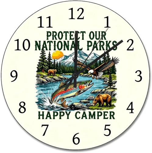 Miniatura 16 de ArogGeld God Bless America USA 250th Anniversary Clock 250 Years of Freedom 1776-2026 Wooden Wall Clocks Battery Operated 10 Inch Men Cave Home