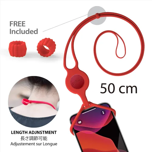 Miniatura 7 de Soporte universal para teléfono móvil, correa de silicona para el cuello, funda para teléfono móvil para iPhone Xs Max XR X 8 7 6S Plus Samsung