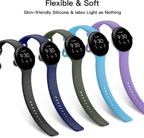 Miniatura 3 de Paquete de 5 bandas de reloj compatibles con Google Pixel 2/Pixel 3/Pixel 4 de 41mm para mujeres y hombres, correa de reemplazo deportiva duradera