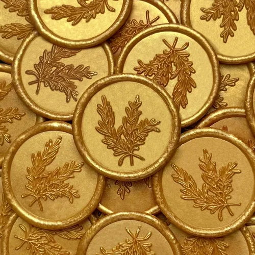 25 calcomanías para sellos de cera, hechas a mano, autoadhesivas, para invitaciones de bodas, sobres, envoltura de regalo, Navidad (estilo romero,