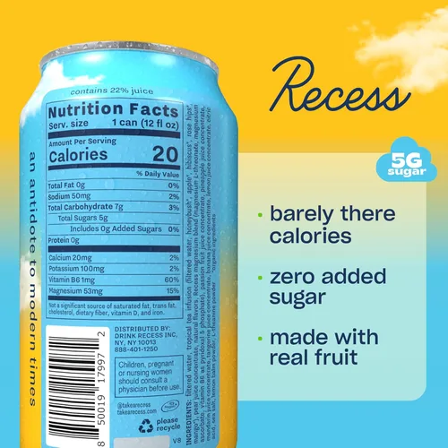 Miniatura 45 de Recess Mood - Bebida calmante con suplemento de magnesio, 12 onzas (Vainilla Naranja, paquete de 12)