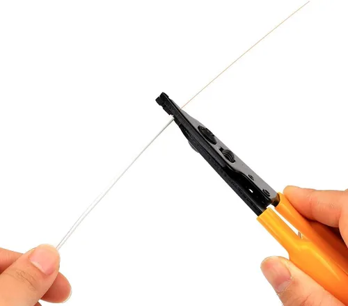 Miniatura 4 de FTTH Fibra óptica Cable de descenso de fibra óptica Pelacables CFS-2 Doble Puerto Agujero Fibra Óptica Recubrimiento Alicates Con Barra de Guía