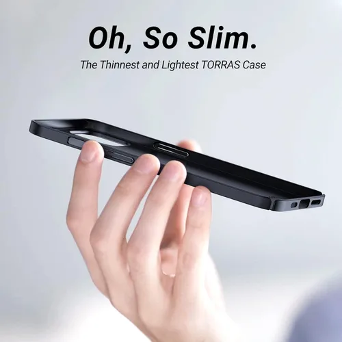 Miniatura 3 de TORRAS Funda Ajustada Delgada para iPhone 13, Cubierta de PC Duro Ultra Delgada Liviana con Agarre a Prueba de Huellas Dactilares para Funda