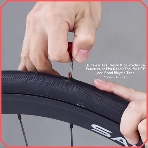 Miniatura 3 de PAX Kit de reparación de neumáticos de bicicleta sin cámara de 12 piezas, incluye recipiente de almacenamiento, herramienta de enchufe, 10 tiras